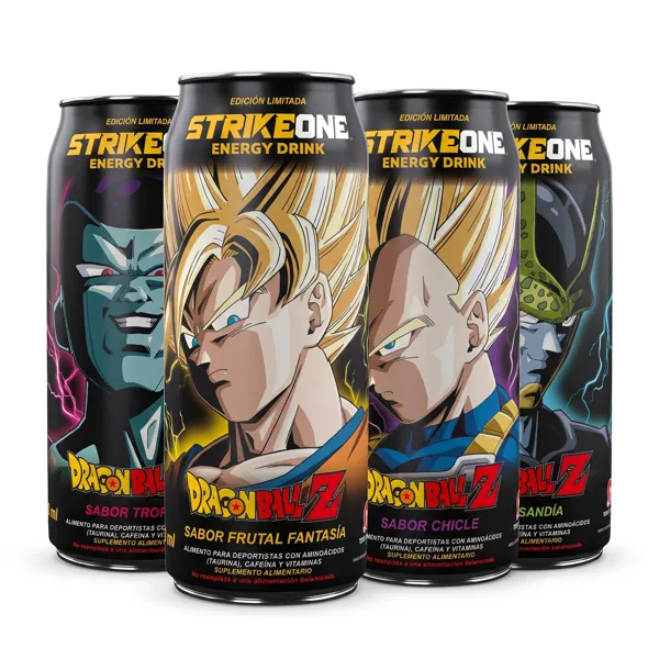 Pack Goku, Vegeta, Freezer y Cell 473 ml - Energéticas Dragon Ball Z
