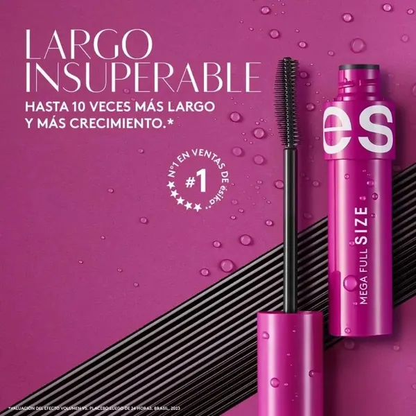Ésika Mega Full Size Máscara De Pestañas A Prueba De Agua Negro en oferta en Mercado Libre Chile