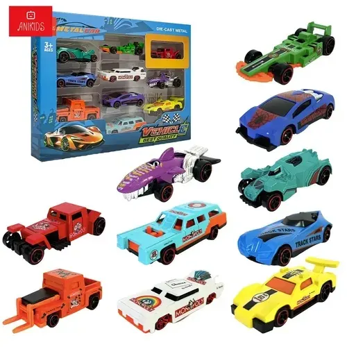 Pack 10 Autos De Juguete Niños Escala 1:64 Metal Multicolor Marca ANIKIDS en oferta en Mercado Libre Chile
