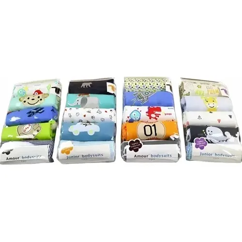 Pack 5 Bodys Algodón Manga Larga Bebe (Bebepelu) en oferta en Mercado Libre Chile